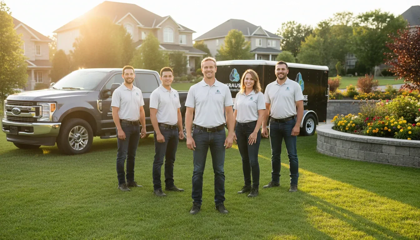Krause Steinverkauf professional Landscaping team serving Québec